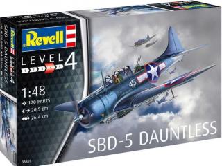Revell - SBD-5 Dauntless Navyfighter, Plastic ModelKit 03869, 1/48
