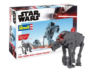 Revell - Star Wars - First Order Heavy Assault Walker, světelné a zvukové efekty, Build & Play SW 06772, 1/164