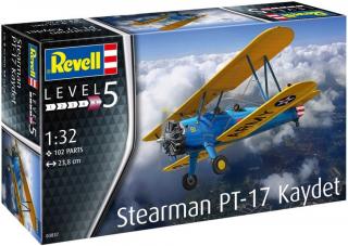 Revell - Stearman PT-17 Kaydet, Plastic ModelKit letadlo 03837, 1/32