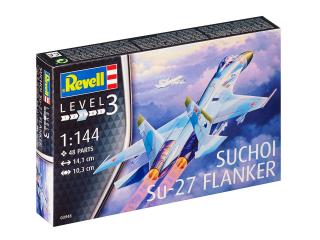 Revell - Suchoj Su-27 Flanker, Plastic ModelKit letadlo 03948, 1/144