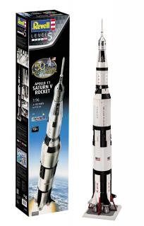 Revell - vícestupňová nosná raketa Saturn V - Apollo 11, 50 Years Moon Landing, Gift-Set 03704, 1/96