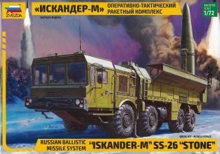 Zvezda - 9K720 Iskander-M / SS-26 Stone, operačně-taktický raketový systém, Model Kit military 5028, 1/72