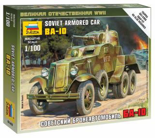 Zvezda - BA-10, obrněný automobil, Wargames (WWII) 6149, 1/100