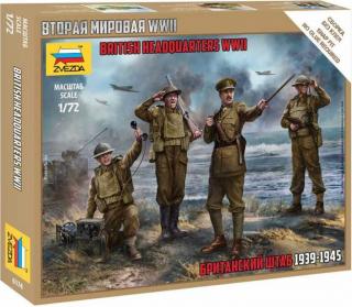 Zvezda - britské velitelství, Wargames (WWII) figurky 6174, 1/72