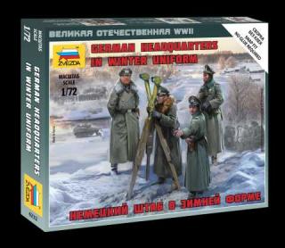 Zvezda - figurky německé velení v zimních uniformách, Wargames (WWII) figurky 6232, 1/72
