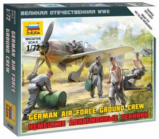 Zvezda - figurky německý pozemní personál letectva, Wargames (WWII) 6188, 1/72
