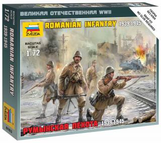 Zvezda - figurky rumunská pěchota, Wargames (WWII) 6163, 1/72