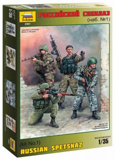 Zvezda - figurky ruské speciální síly, Model Kit 3561, 1/35