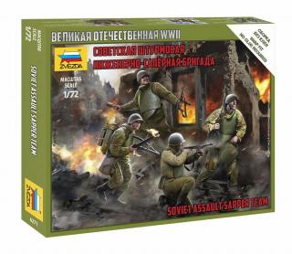 Zvezda - figurky ruské utočné skupiny, Wargames (WWII) figurky 6271, 1/72