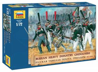 Zvezda - figurky ruských granátníků, težká pěchota 1812-1815, Wargames (AoB) figurky 8020, 1/72