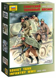 Zvezda - figurky sovětská tanková posádka, 2. světová válka, Model Kit 3544, 1/35