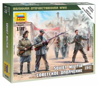 Zvezda - figurky sovětské milice, 1941, Wargames (WWII) 6181, 1/72