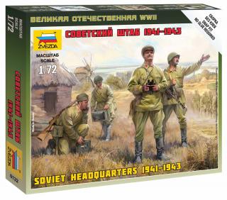 Zvezda - figurky sovětské velení, Wargames (WWII) 6132, 1/72