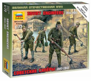 Zvezda - figurky sovětští ženisté, Wargames (WWII) 6108, 1/72