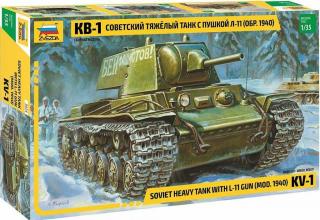 Zvezda - KV-1 mod. 1940, Model Kit tank 3624, 1/35