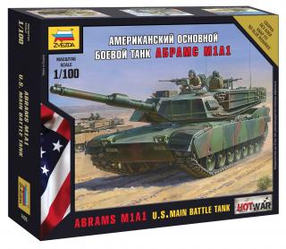 Zvezda - M1A1 Abrams, Wargames (HW) 7405, 1/100