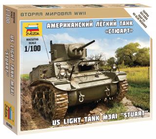 Zvezda - M3 Stuart, Wargames (WWII) 6265, 1/100