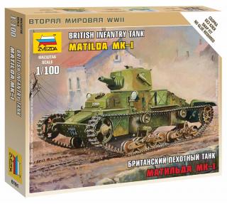 Zvezda - Matilda Mk.I, Wargames (WWII) 6191, 1/100