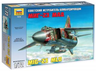 Zvezda - Mikojan-Gurjevič MiG-23 MLD ''Flogger'', Model Kit 7218, 1/72