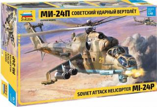 Zvezda - MIL Mi-24P Ruský útočný vrtulník, Model Kit 4812, 1/48