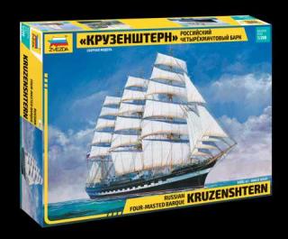 Zvezda - ruská plachetnice Kruzenshtern, Model Kit 9045, 1/200