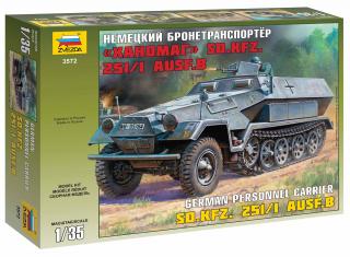 Zvezda - Sd.Kfz.251/1 Ausf.B ''Hakl'', Model Kit 3572, 1/35