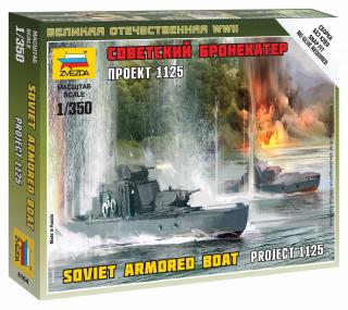 Zvezda - sovětský obrněný říční člun Project 1125, Wargames (WWII) 6164, 1/72