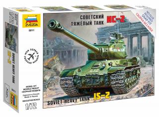 Zvezda - sovětský těžký tank IS-2, Snap Kit 5011, 1/72