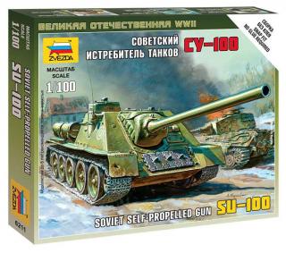 Zvezda - stíhač tanků Su-100, sovětská armáda, Wargames (WWII) 6211, 1/100