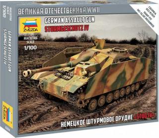 Zvezda - StuG IV, Snap Kit tank 6284, 1/100