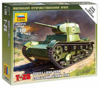 Zvezda - T-26 M tank, Wargames (WWII) 6113, 1/100,