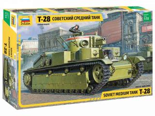 Zvezda - T-28, sovětská armáda, Model Kit 3694, 1/35