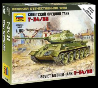 Zvezda - T-34/85, Wargames (WWII) 6160, 1/100