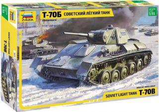 Zvezda - T-70, ruský tank, Model Kit tank 3631, 1/35