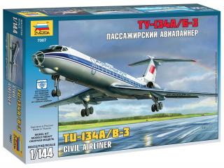 Zvezda - Tupolev Tu-134 B, Model Kit 7007, 1/144