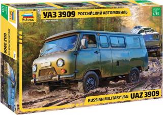 Zvezda - UAZ 3909 ruská vojenská dodávka, Model Kit 3644, 1/35