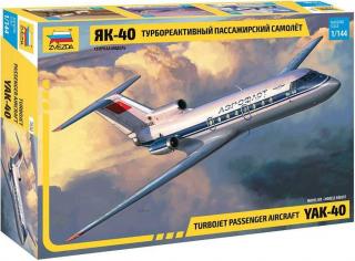 Zvezda - Yakovlev Yak-40 Regional Jet, Model kit letadlo 7030, 1/144