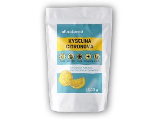 Allnature Kyselina Citronová 1000g + DÁREK ZDARMA