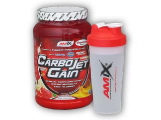 Amix CarboJet Gain 1000g + šejkr Varianta: strawberry + DÁREK ZDARMA