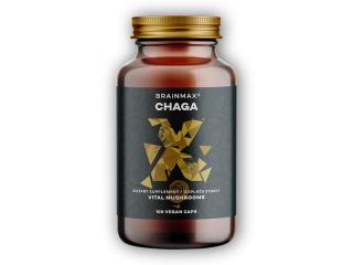 BrainMax Chaga extrakt 500mg 100 rostlinných kapslí  + šťavnatá tyčinka ZDARMA + DÁREK ZDARMA