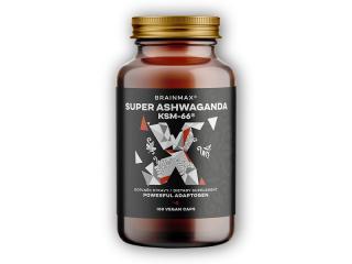 BrainMax Super Ashwagandha extrakt KSM-66 100 rostlinných kapslí  + šťavnatá tyčinka ZDARMA + DÁREK ZDARMA