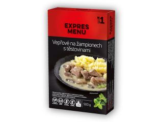 Expres Menu KM Vepřové na žampionech s těstovinami 500g + DÁREK ZDARMA