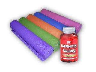 Fitsport Karnitin Taurin 100 cps + Yoga mat Varianta: - oranžová + DÁREK ZDARMA