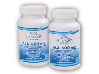 FitSport Nutrition 2x ALA 600mg Alpha Lipoic Acid + Chromium 120 tabs - Kyselina Alfa Lipoová  + šťavnatá tyčinka ZDARMA + DÁREK ZDARMA