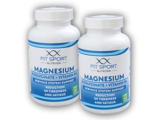 FitSport Nutrition 2x Magnesium Bisglycinate + Vitamin B6 120 vege caps  + šťavnatá tyčinka ZDARMA + DÁREK ZDARMA