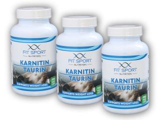 FitSport Nutrition 3x Karnitin Taurin 120 vege caps  + šťavnatá tyčinka ZDARMA + DÁREK ZDARMA