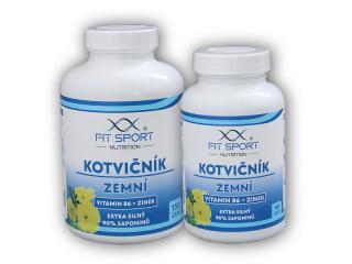 FitSport Nutrition Kotvičník zemní 90% + Vitamin B6 + Zinek 150 kapslí + 90 kapslí  + šťavnatá tyčinka ZDARMA + DÁREK ZDARMA