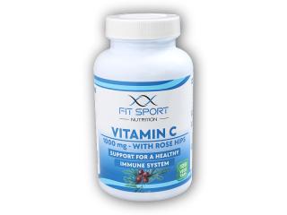 FitSport Nutrition Vitamin C 1000mg with Rose Hips 120 vege tablet + DÁREK ZDARMA