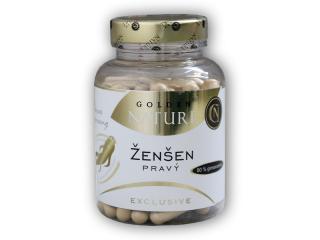 Golden Natur Ženšen pravý 80% ginsenosidů 100 kapslí  + šťavnatá tyčinka ZDARMA + DÁREK ZDARMA