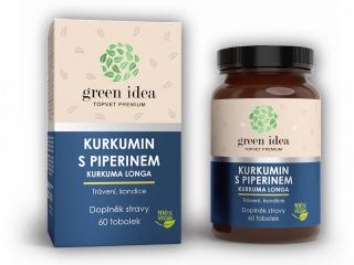 Green Idea Kurkumin s piperinem 60 tobolek + DÁREK ZDARMA